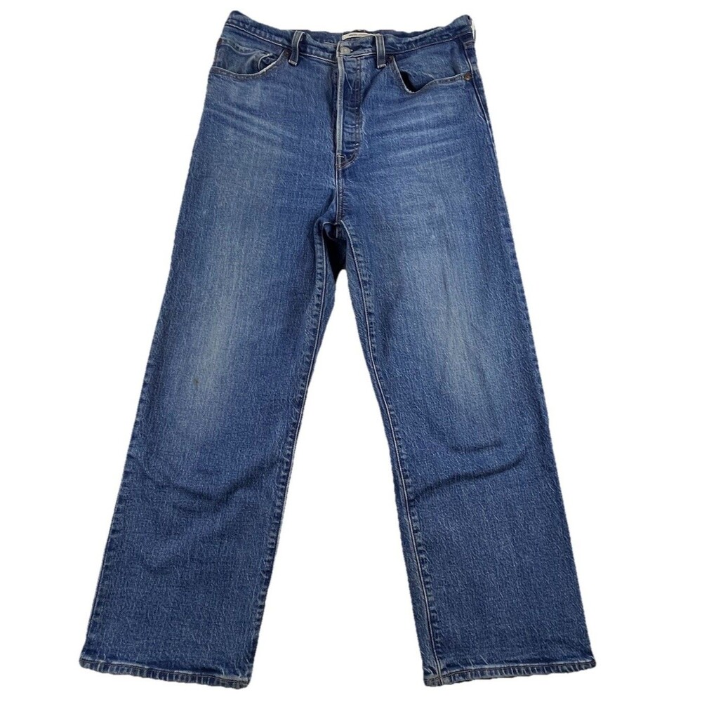 Levi's Jeans Womens 31 Ribcage Straight Ankle Button Fly Premium Denim Preppy